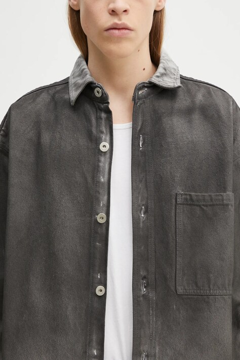 Джинсова сорочка Marcelo Burlon Gradient Denim Overshirt Black White — фото 4