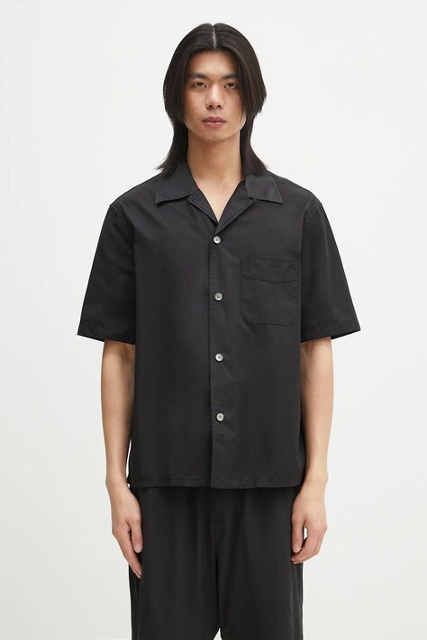 Bavlněná košile Our Legacy Heusen černá barva, regular, s klasickým límcem, M2252HBE