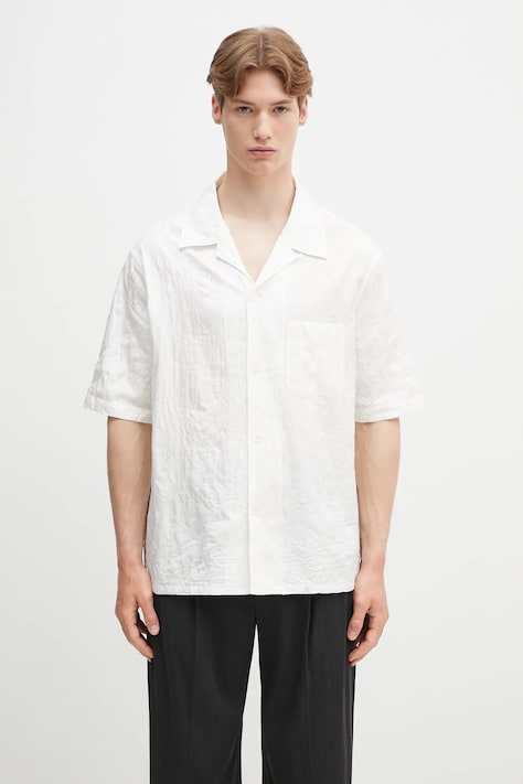 Сорочка Our Legacy Heusen чоловіча колір білий relaxed класичний комір M2252HWF