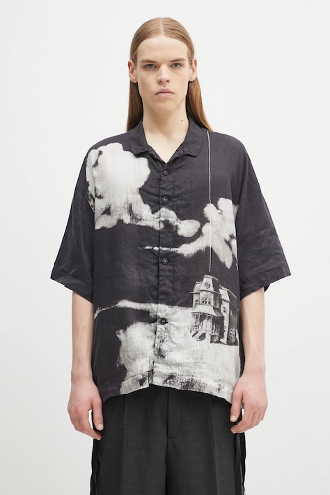 Льняная рубашка Undercover Shirt/blouse цвет чёрный relaxed классический воротник UC1E4401.1