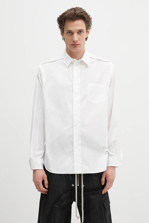 Βαμβακερό πουκάμισο Undercover Shirt/blouse ανδρικό, χρώμα: άσπρο, UP1E4410