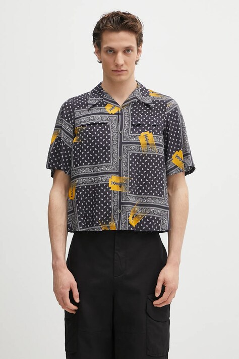 Πουκάμισο Undercover Shirt/blouse χρώμα: ναυτικό μπλε, UP1E1406