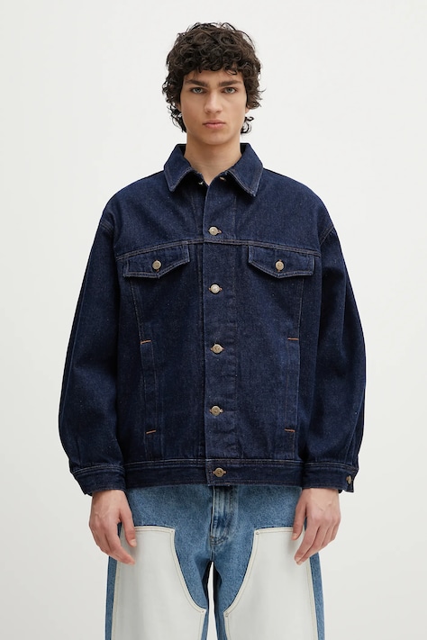 A.P.C. denim jacket Blouson Elvis navy blue color COHJI.H02913