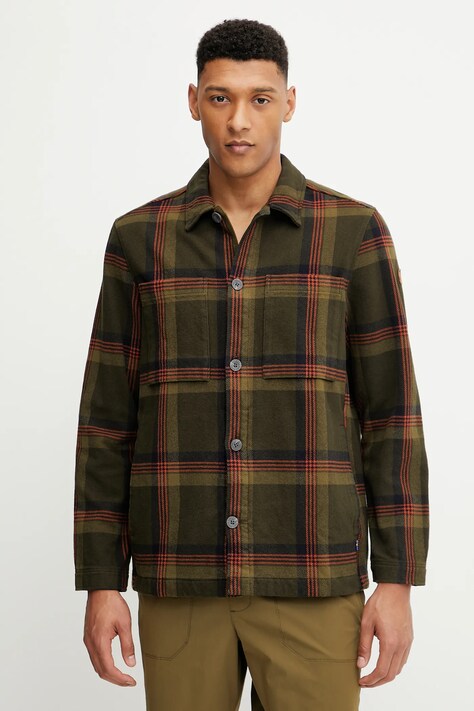Fjallraven jacheta de exterior Singi Flannel Overshirt M culoarea verde, de tranzitie, F12600226.662.555