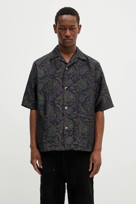 Needles camicia Cabana uomo colore blu navy QV117