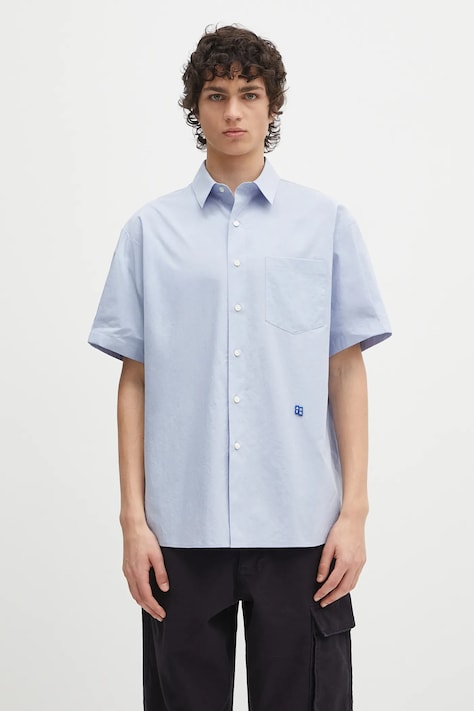 Ader Error cotton shirt Apparel-Top blue color relaxed BN42FYSH0202SB
