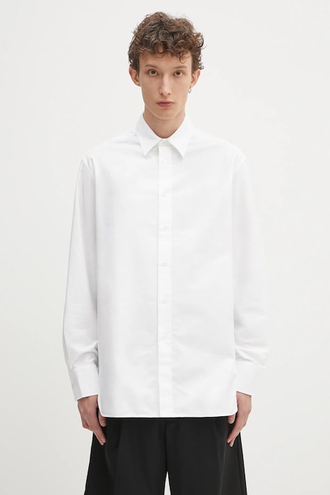 JW Anderson koszula bawełniana Classic męska kolor biały regular z kołnierzykiem klasycznym SH0339.PG1726.001