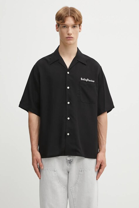 Wacko Maria shirt 50'S SHIRT S/S ( TYPE-2 ) black color relaxed 25SS-WMS-OC06