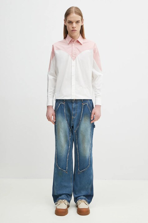 Бавовняна сорочка Fiorucci Embroidered Heart Relaxed Fit — фото 9