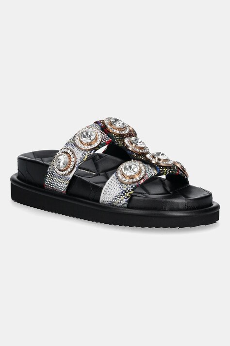 Kurt Geiger London papuci Orson Crystal Sandal femei, culoarea negru, cu platforma, 9107199609
