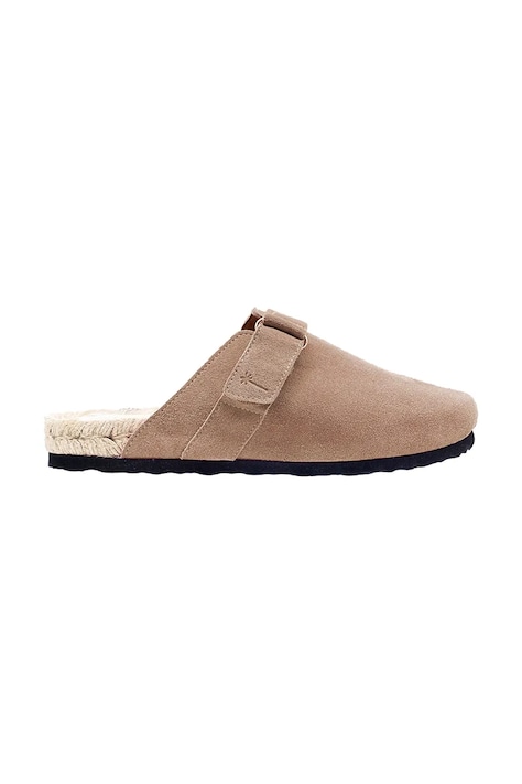 Manebi klapki zamszowe Hamptons Clog Mules damskie kolor beżowy W 1.9 B0