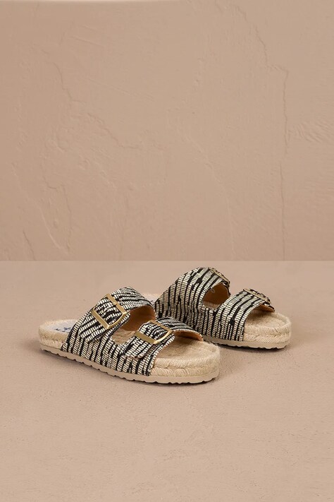 Manebi papuci Nordic Sandals femei, culoarea bej, H 2.5 R0