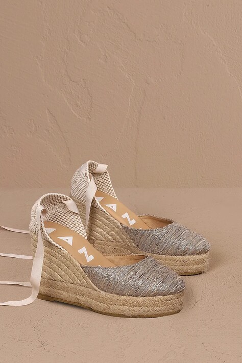 Эспадрильи Manebi Wedge Espadrilles женские цвет золотой на платформе H 3.1 WV