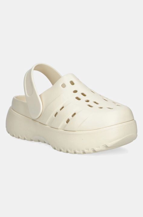 Шльопанці adidas Adilette Clog Platform жіночі колір бежевий на платформі JP7159