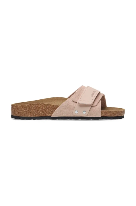 Birkenstock klapki skórzane Oita damskie kolor różowy 1029281