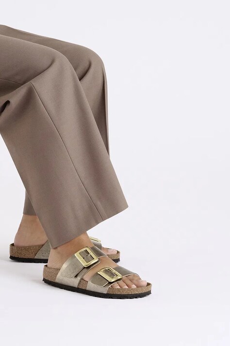 Шльопанці Birkenstock Sydney Graceful Cushion Buckle — SS25-KLD03F, коричневий — фото 7