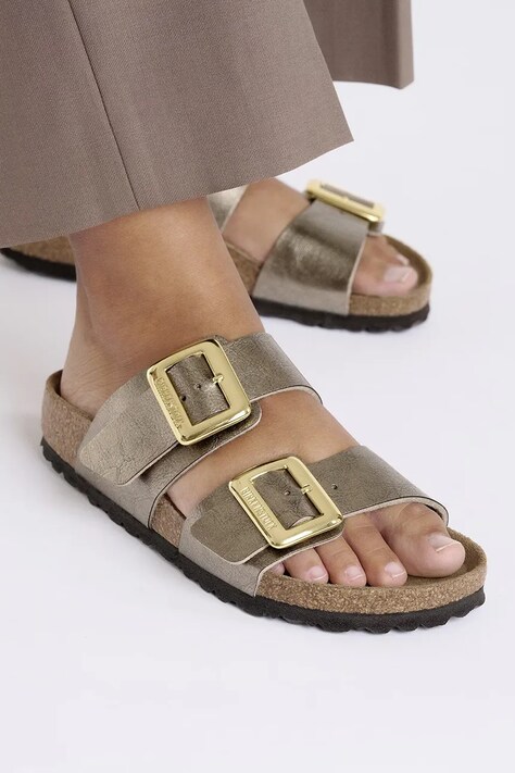 Шльопанці Birkenstock Sydney Graceful Cushion Buckle — SS25-KLD03F, коричневий — фото 8