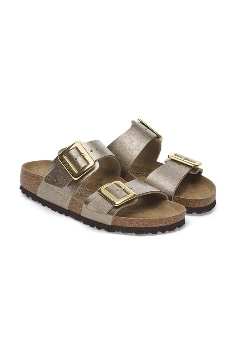 Шльопанці Birkenstock Sydney Graceful Cushion Buckle — SS25-KLD03F, коричневий — фото 4
