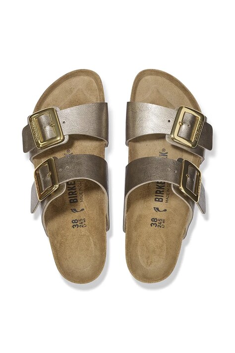 Шльопанці Birkenstock Sydney Graceful Cushion Buckle — SS25-KLD03F, коричневий — фото 5