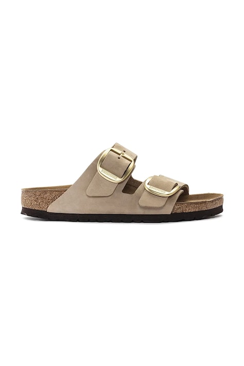 Nubukové šľapky Birkenstock Arizona Big Buckle béžová farba, 1023957