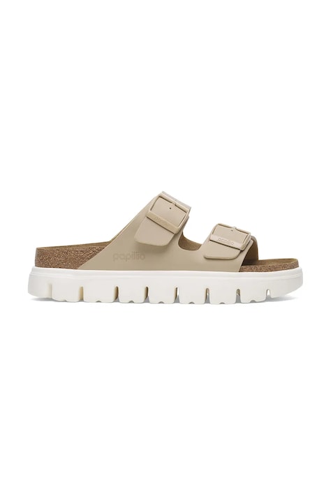 Šľapky Birkenstock Arizona Chunky Birkenstock x Papillio dámske, béžová farba, na platforme, 1029094