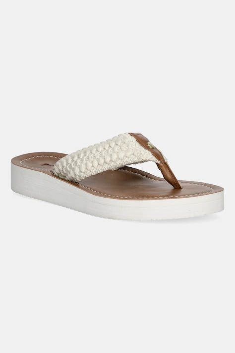 Žabky Barbour Kelburn dámské, béžová barva, na plochém podpatku, LBS0019WH12