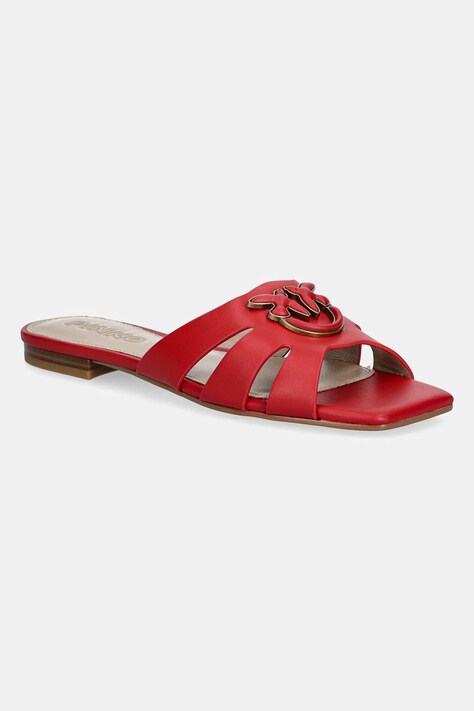 Кожаные шлепанцы Pinko Marli женские цвет красный SD0313 P003 R30