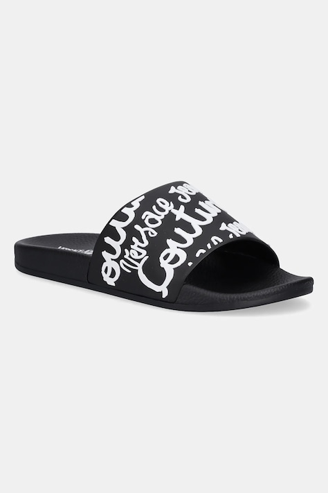 Versace Jeans Couture klapki damskie kolor czarny 78VA3SQ1 71352 L01
