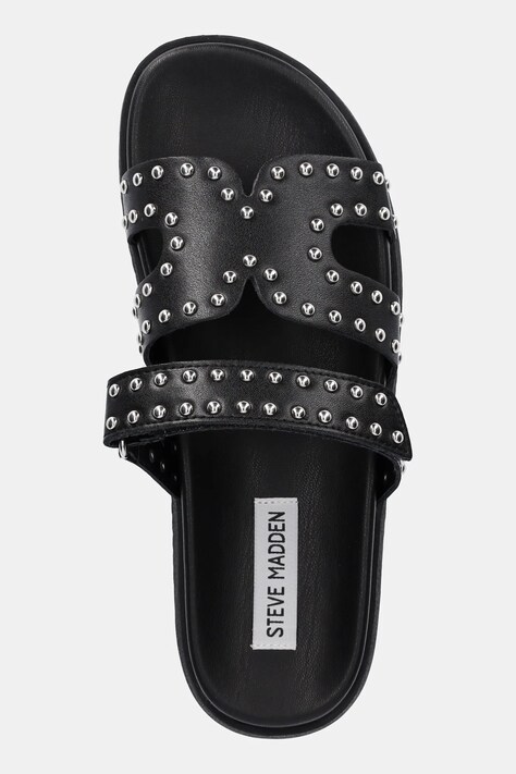 Шкіряні шльопанці Steve Madden Missile-S — SS25-KLD05T, чорний — фото 4