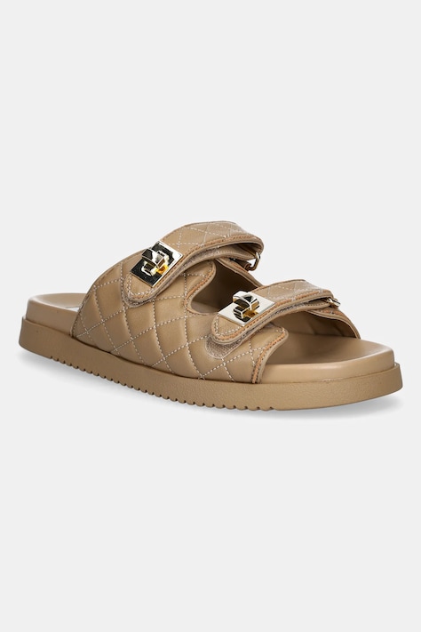 Кожаные шлепанцы Steve Madden Schmona-CN женские цвет бежевый SM11003714