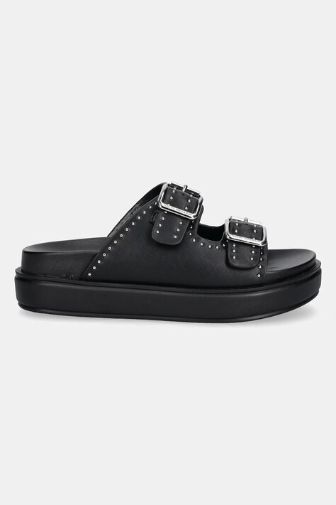 Шкіряні шльопанці Steve Madden Freelance — SS25-KLD064, чорний — фото 2