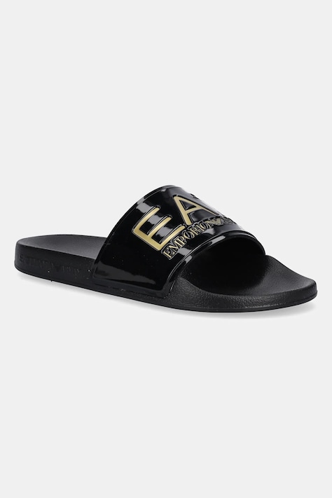 Šľapky EA7 Emporio Armani dámske, čierna farba, AF15118.7X000108