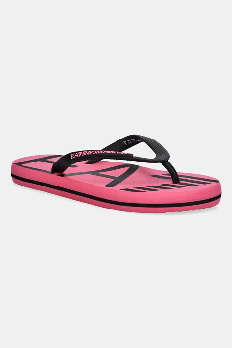EA7 Emporio Armani papuci culoarea roz, cu toc plat, XK196.XCQ004