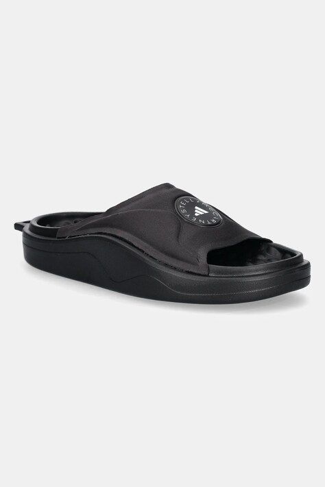 adidas by Stella McCartney papuci Slide femei, culoarea negru, JS0265