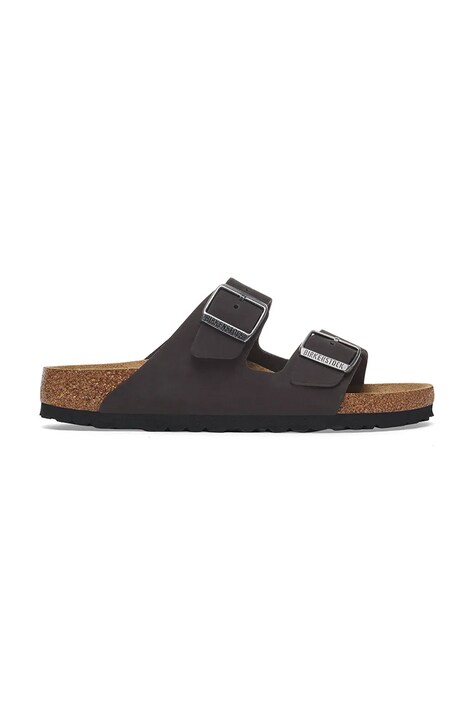 Birkenstock papuci din nubuc Arizona SFB culoarea negru, 1019035