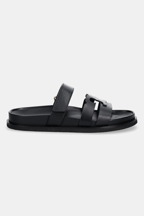 Шкіряні шльопанці Tory Burch Ines Sport — SS25-KLD08P, чорний — фото 2