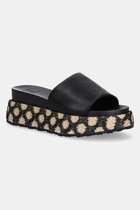 Liu Jo papuci FRIDA 37 femei, culoarea negru, cu platforma, SA5107EX01422222