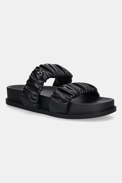 Armani Exchange papuci femei, culoarea negru, XDP062 XV926 00002