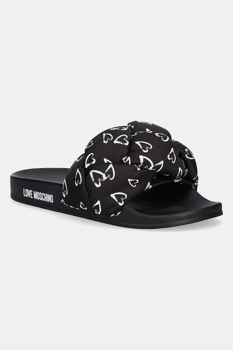 Love Moschino papucs fekete, női, JA28312G0MIW100B