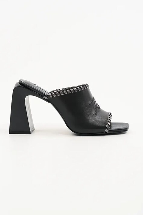 Karl Lagerfeld slapi de piele ASTRA NOVA femei, culoarea negru, cu toc drept, KL33172
