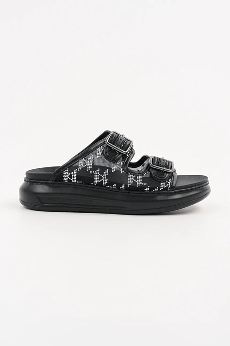 Karl Lagerfeld papuci KAPRI SLIDE femei, culoarea negru, cu platforma, KL62505A