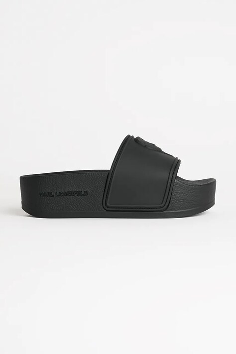 Karl Lagerfeld papuci KONDO MAXI femei, culoarea negru, cu platforma, KL80819M