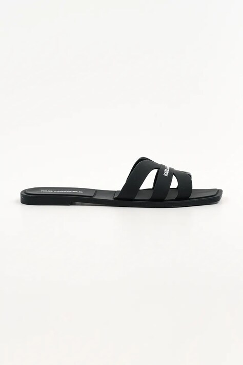 Karl Lagerfeld papuci JELLY IV femei, culoarea negru, KL80025
