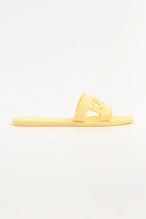 Karl Lagerfeld papuci JELLY femei, culoarea galben, KL80005T