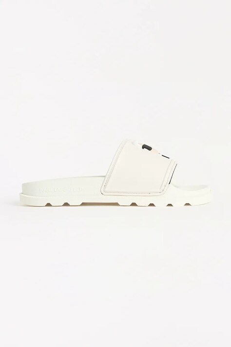 Karl Lagerfeld papuci KONDO TRED femei, culoarea alb, cu toc drept, KL80970N