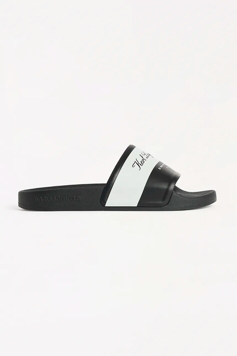Pantofle Karl Lagerfeld KONDO 2.0 dámské, černá barva, KL80923