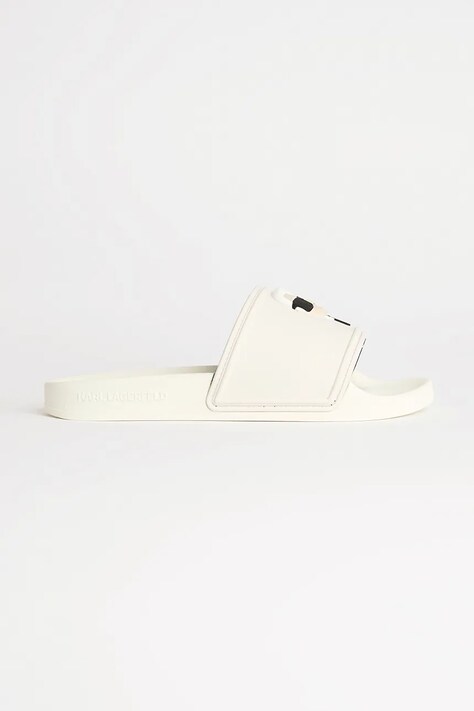 Karl Lagerfeld papuci KONDO 2.0 femei, culoarea alb, KL80905A