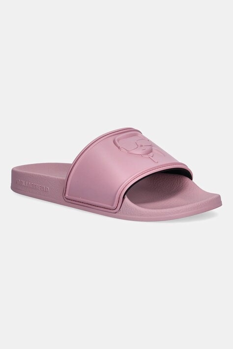 Karl Lagerfeld papuci KONDO 2.0 femei, culoarea auriu, cu toc drept, KL80919M