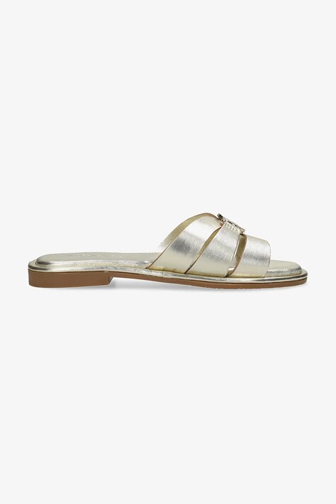Mexx slapi de piele RAMA PARROT femei, culoarea auriu, MI001606351W