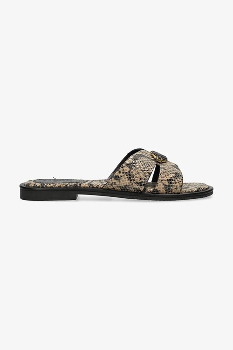 Mexx slapi de piele RAISSA PARROT femei, culoarea bej, MI001606251W